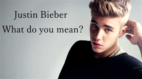 Justin Bieber - What do you mean? (lyrics) - YouTube