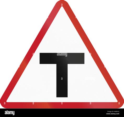 Road sign in the Philippines - T Junction Stock Photo - Alamy