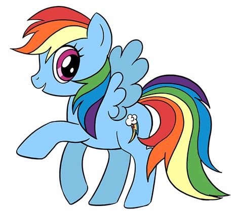 How to Draw a My Little Pony - Rainbow Dash | Easy Drawing Guides