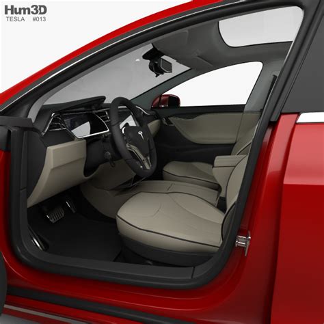 Tesla Model S with HQ interior 2015 3D model - Vehicles on Hum3D