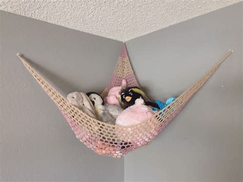 Crochet Stuffed Animal Hammock / Kid's Room Storage Net