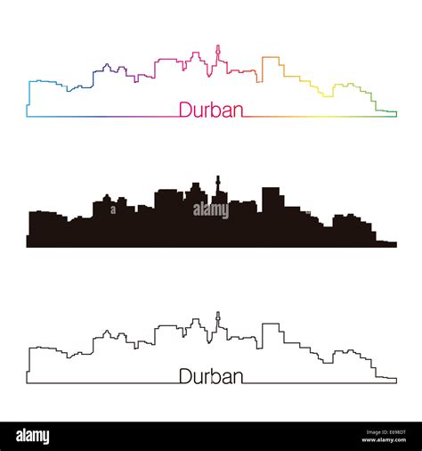 Durban city skyline silhouette vector hi-res stock photography and ...