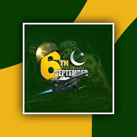 6 September Pakistan defense day | Premium AI-generated PSD