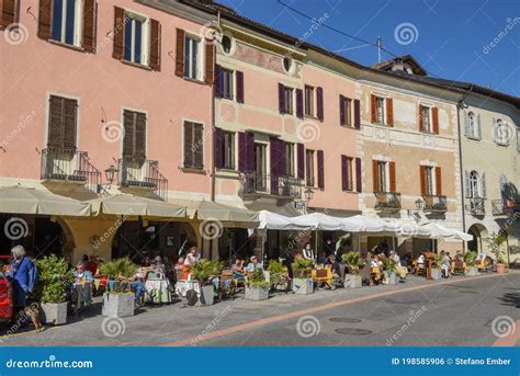 Morcote, Switzerland - October 6th 2021: Historic Buildings And The Church In The Centre Of The ...