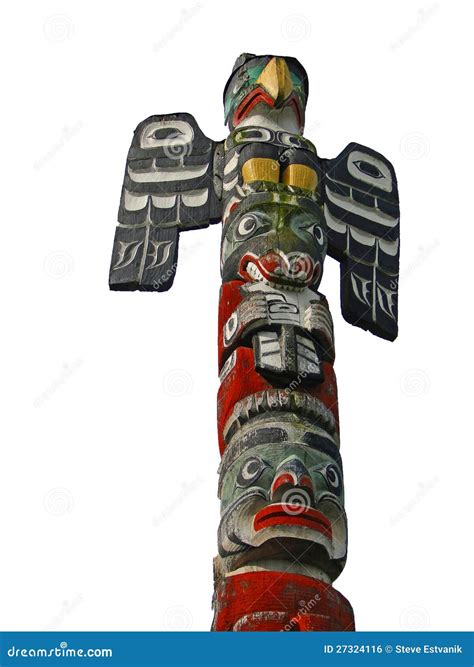 Totem Pole Topped by Thunderbird, Stock Photo - Image of pole, victoria ...