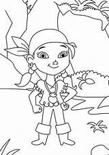 Izzy The Young Pirate Girl From Neverland Pirates Team Coloring  sketch template