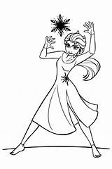 Powerful Elsa Coloring Page  Free Printable Pages For Kids sketch template