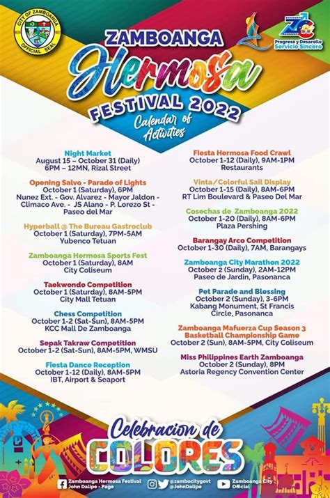 ZAMBOANGA HERMOSA FESTIVAL 2022 Schedule of Events and Activities ...