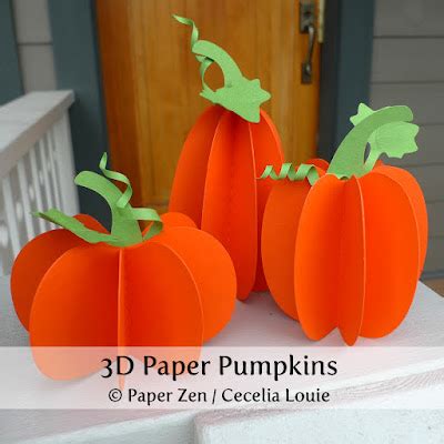 3D Paper Pumpkins - Free Patterns – PaperZen