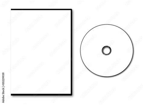 Blank white DVD case and disc on white background Stock Photo | Adobe Stock