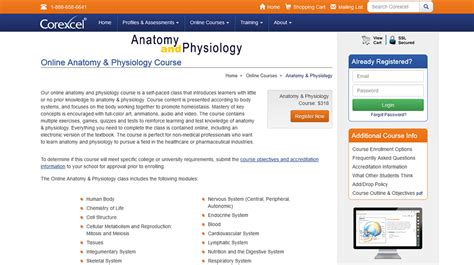 human anatomy and physiology online course