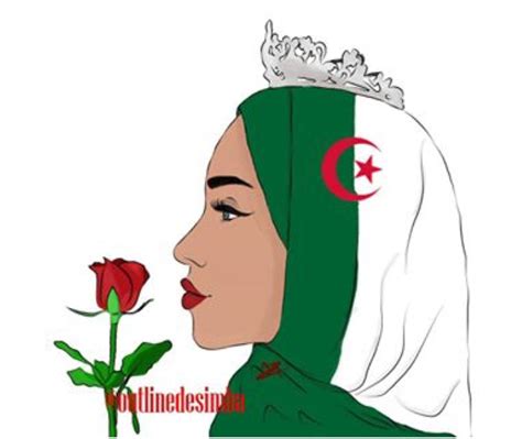 1,2,3, vivant l'Algérie Girly M, Cute Couple Art, Cute Couples, Algeria Flag, Hijab Drawing ...