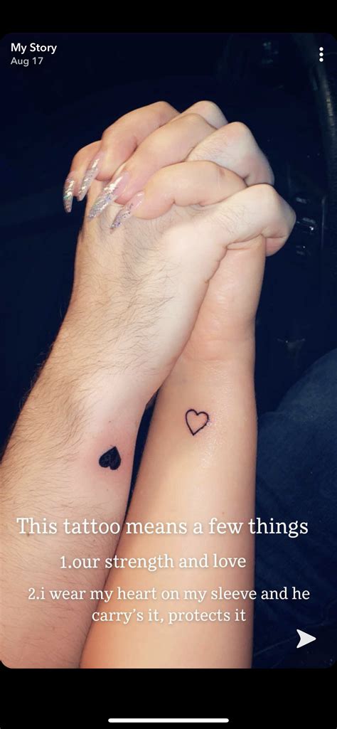 Small couple heart tattoo | Matching love tattoos, Wife tattoo, Tattoos