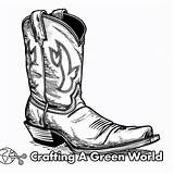 Cowboy Boot Coloring Pages  Free & Printable sketch template