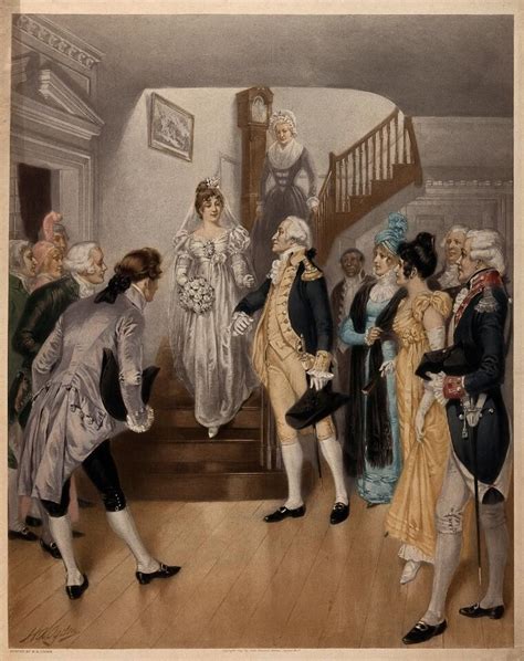 George Washington's last birthday: Washington is shown preparing to escort Nelly Custis at her ...