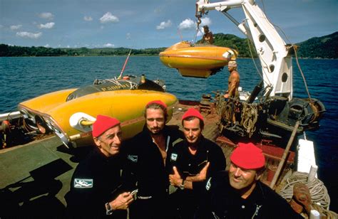 Flip Schulke Photography » Jacques Cousteau and crew aboard the ...