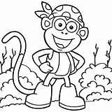 Cute Monkey Coloring Page For Kids Pages sketch template