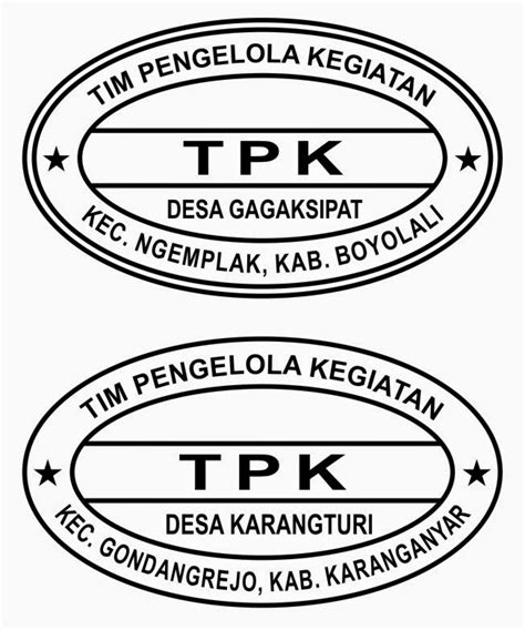 Contoh design cap stempel Tim Pengelola Kegiatan TPK | Contoh ...