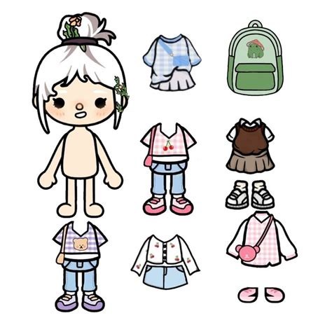 Toca boca clothes | Kleurplaten, Schattig, Papier