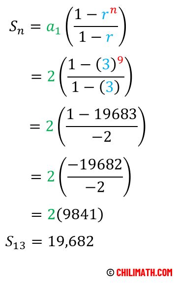 Geometric Series Formula | ChiliMath