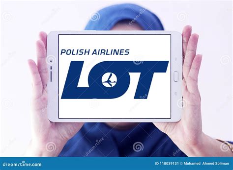 LOT Polish Airlines logo editorial photo. Image of airlines - 118039131