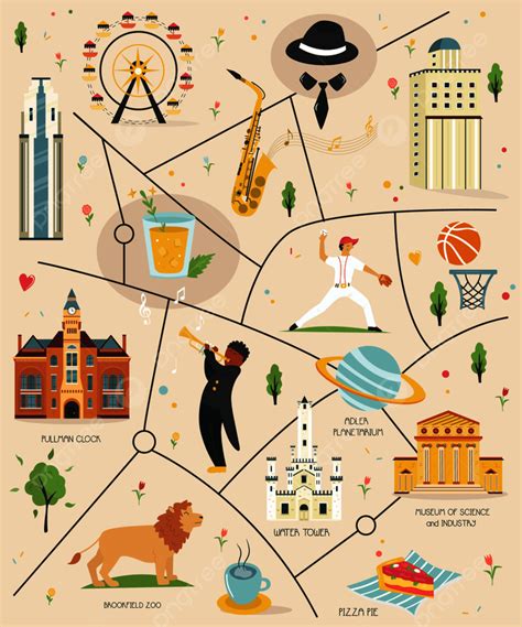 Chicago Map PNG, Vector, PSD, and Clipart With Transparent Background ...