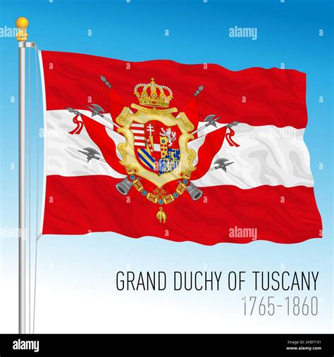 Grand Duchy of Tuscany historical flag, Tuscany, Italy, ancient ...