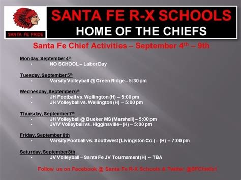 Activities for the week! | Santa Fe R-X School District