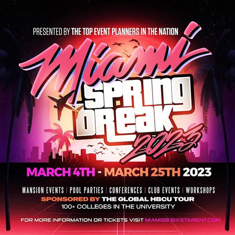 Miami Spring Break 2023, 8 March to 20 March | AllEvents