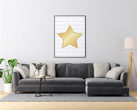 You Are a Star so Shine On Wall Art Framed Posters Bedroom - Etsy