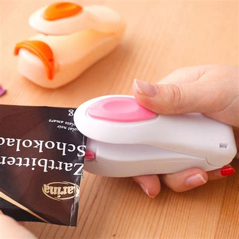 Portable Heat Sealer Plastic Bag Storage Packet Mini Sealing Machine Handy Sealers Easy Resealer ...