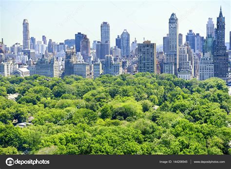 New York City buildings and Central Park from above Stock Photo by ...