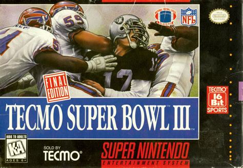 Tecmo Super Bowl III: Final Edition (1994) - MobyGames