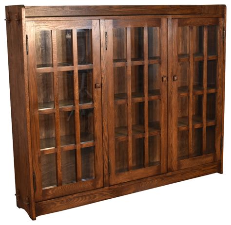 Craftsman Style Mission 70" Bookcase, Solid White Oak - Craftsman ...