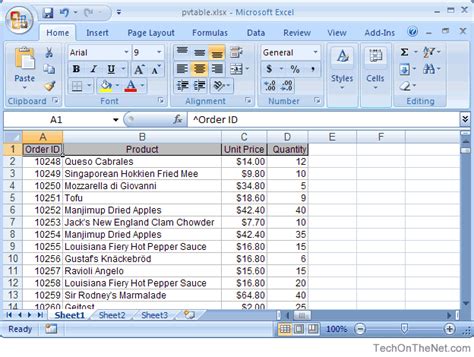 MS Excel 2007: How to Create a Pivot Table