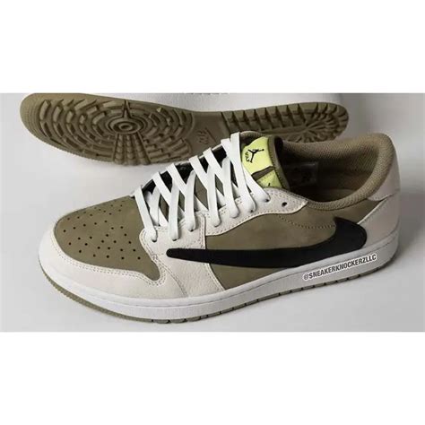 Travis Scott x Air Jordan 1 Low Golf Olive Black | Where To Buy ...