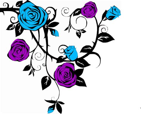 Blue And Purple Rose2 Clip Art at Clker.com - vector clip art online, royalty free & public domain