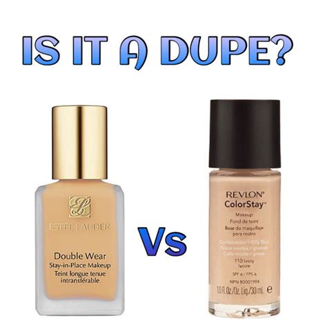 IS IT A DUPE? ESTEE LAUDER DOUBLE WEAR STAY IN PLACE MAKEUP vs. REVLON COLORSTAY MAKEUP | Estee ...