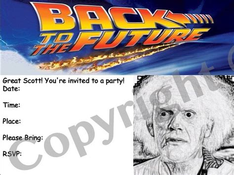 Back to the future party invitation instant download 1980s | Etsy | Back to the future party ...