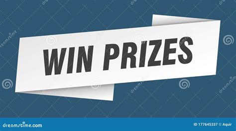 Win Prizes Banner Template. Win Prizes Ribbon Label Stock Vector ...