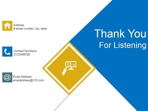 Thank You For Listening Ppt PowerPoint Presentation Files