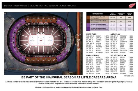 Red Wings Partial Season Ticket Pricing : DetroitRedWings