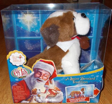 Elf on the Shelf St. Bernard Playset Plush Puppy Dog Pet and Book #TheElfontheShelf | Elf pets ...