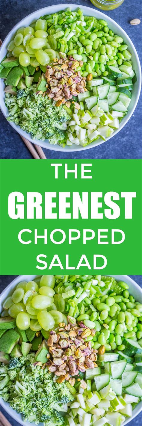 The Greenest Chopped Salad - This delicious and healthy green chopped ...