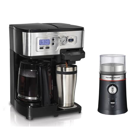 Hamilton Beach 2-Way FlexBrew Coffee Maker and Custom Grind Coffee Bean ...