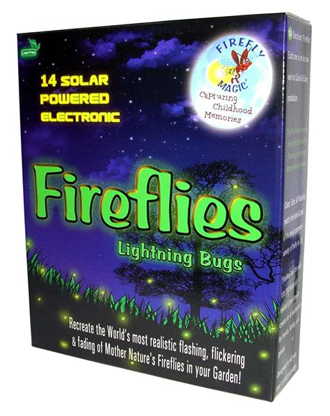 Firefly Magic Solar AND Battery-Operated Firefly Lights (Lightning Bug Lights), Model FMS-14S2 ...