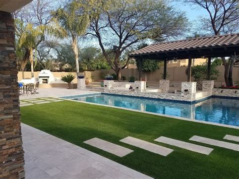 Pool/Spa Backyard Peoria AZ - Contemporary - Swimming Pool & Hot Tub ...