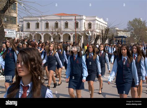 School students parade, Komotini., Greece Stock Photo - Alamy