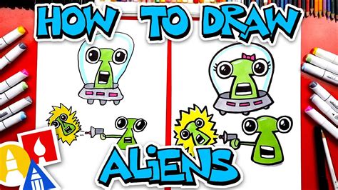 How To Draw Funny Cartoon Aliens - YouTube