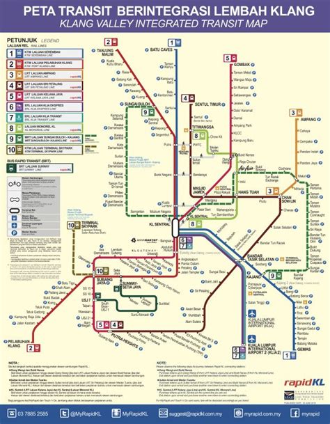 malaysia-klang-valley-metro-integrated-mass-transit-map | Transit map, Metro map, Train map